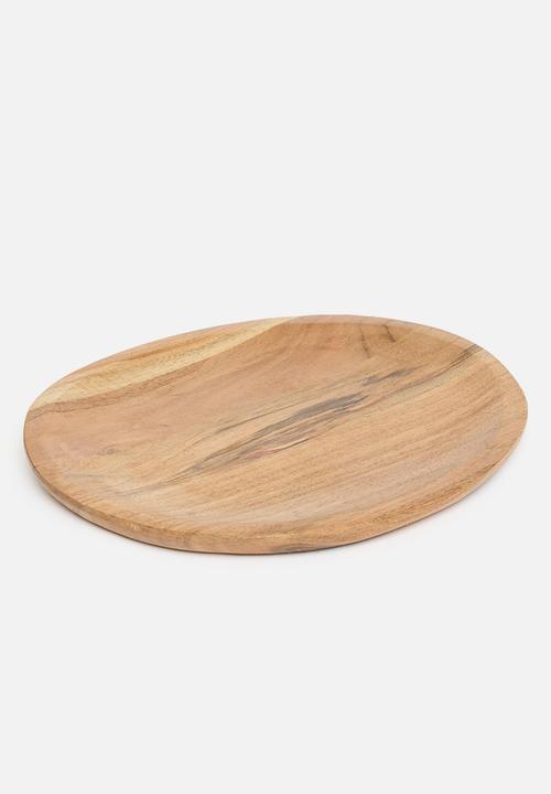Excellent Houseware - Acacia Wood Plate - natural