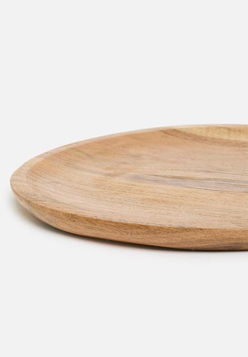 Excellent Houseware - Acacia Wood Plate - natural