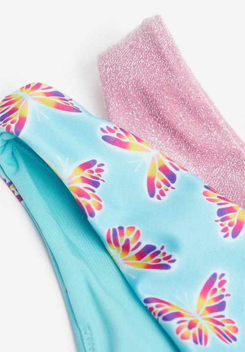 H&M - 2-Pack bikini bottoms - turquoise butterflies