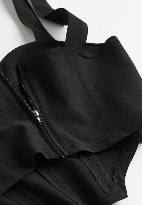 H&M - Cropped bustier top - black