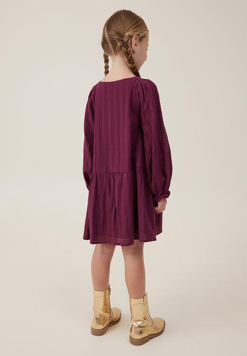 Cotton On - Gemma long sleeve dress - crushed berry