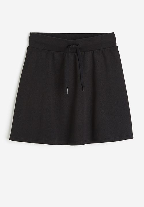 H&M - A-line sweatshirt skirt - black