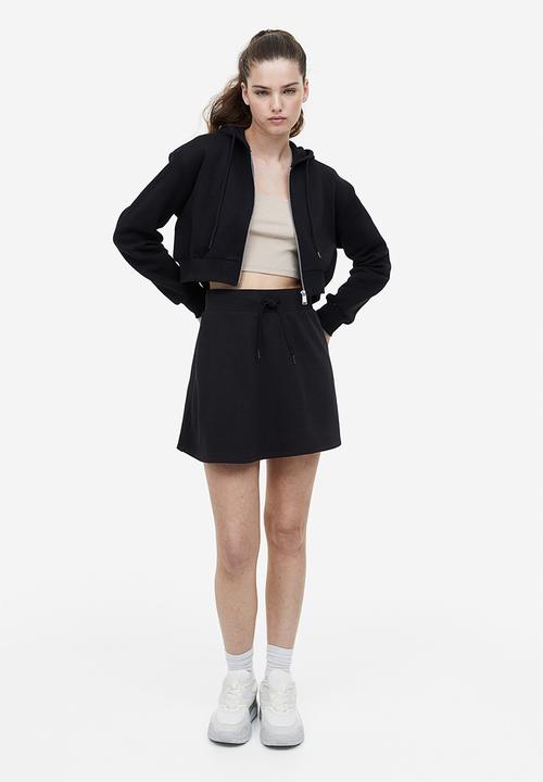 H&M - A-line sweatshirt skirt - black