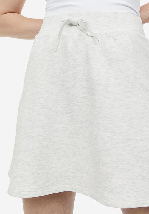 H&M - A-line sweatshirt skirt - light grey marl