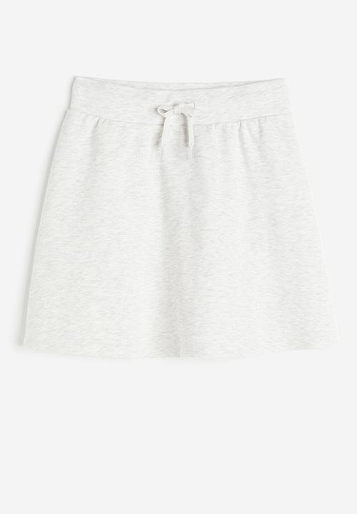 H&M - A-line sweatshirt skirt - light grey marl