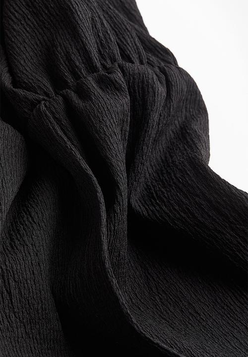 H&M - Crinkled wrap dress - black