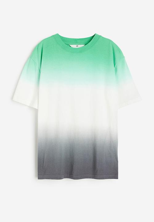 H&M - Printed T-shirt - green & grey