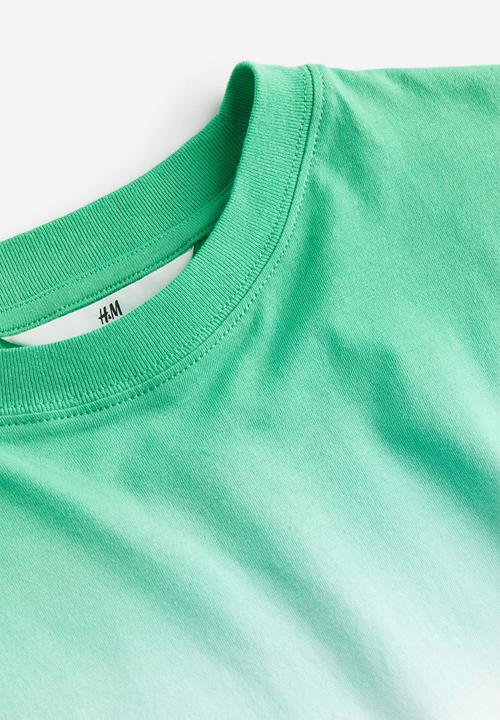 H&M - Printed T-shirt - green & grey
