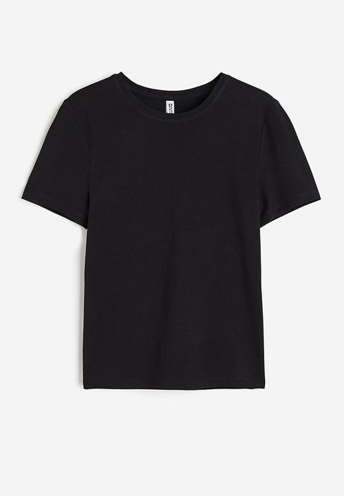 H&M - Fitted T-shirt - black