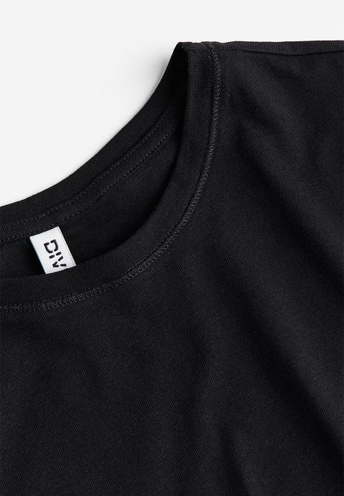 H&M - Fitted T-shirt - black