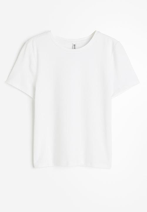 H&M - Fitted T-shirt - white