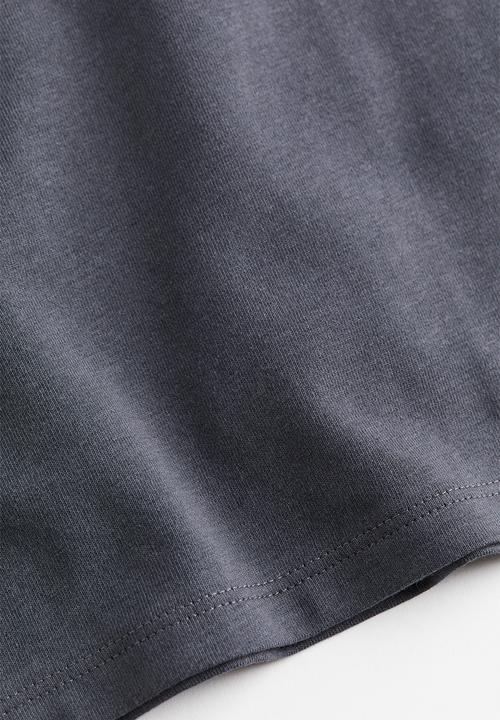 H&M - Fitted T-shirt - dark grey