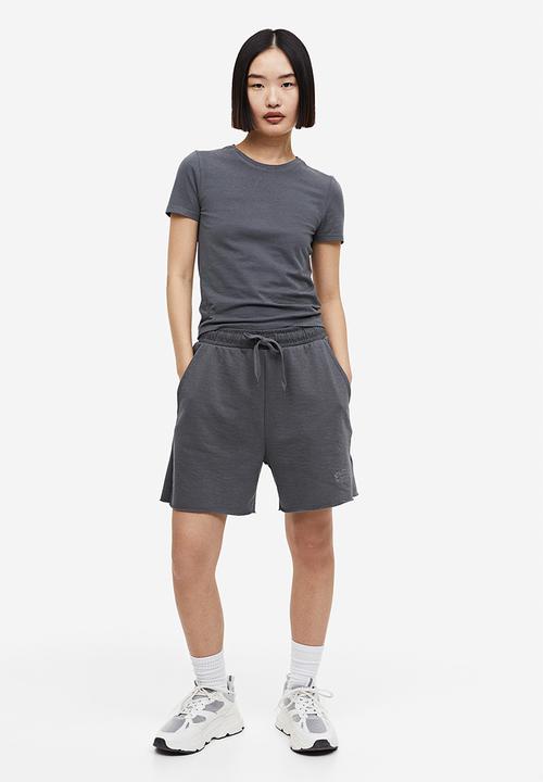 H&M - Fitted T-shirt - dark grey