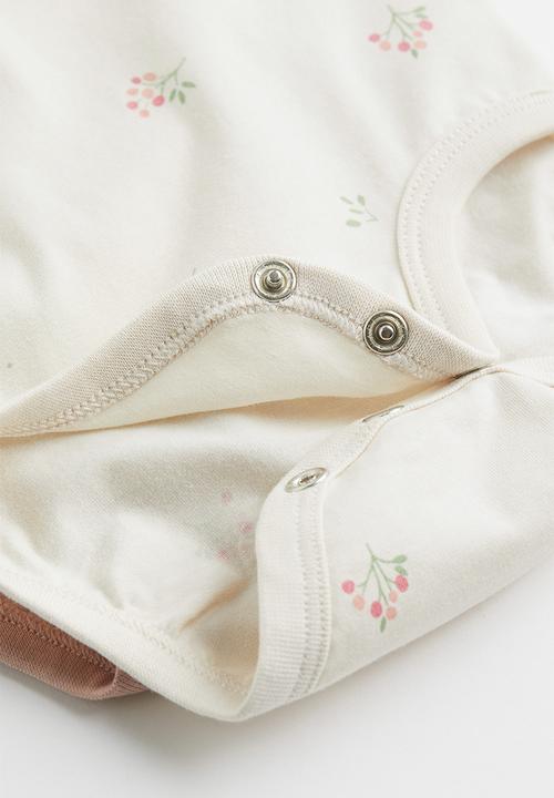 H&M - 2 Pack sleeveless cotton bodysuits - old rose/berries