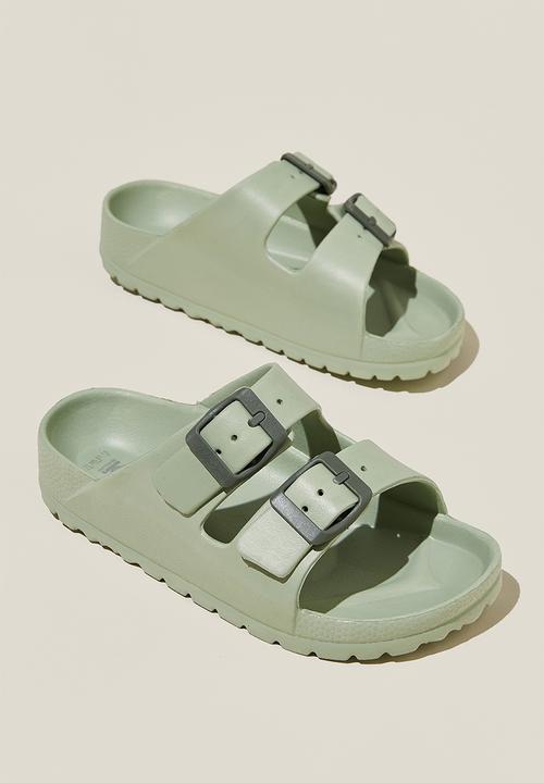 Cotton On - Twin strap slide - gumnut green/swag green