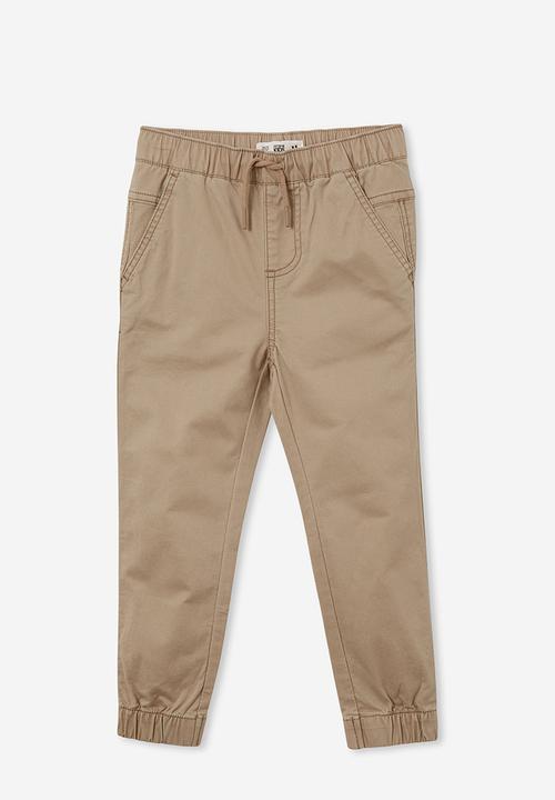 Cotton On - Will cuffed chino pant - washed stone