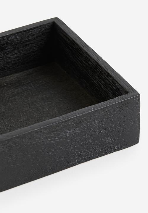 H&M - Wooden tray - black