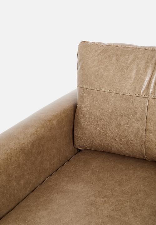 Sixth Floor - Terra armchair genuine leather - hazelnut