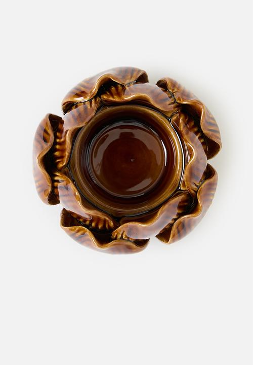 H&S - Arti Tealight Holder - brown