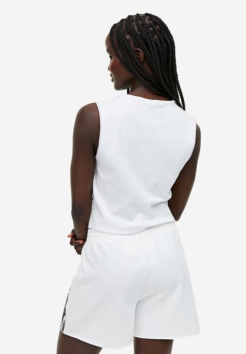 H&M - Printed vest top - white/billie eilish