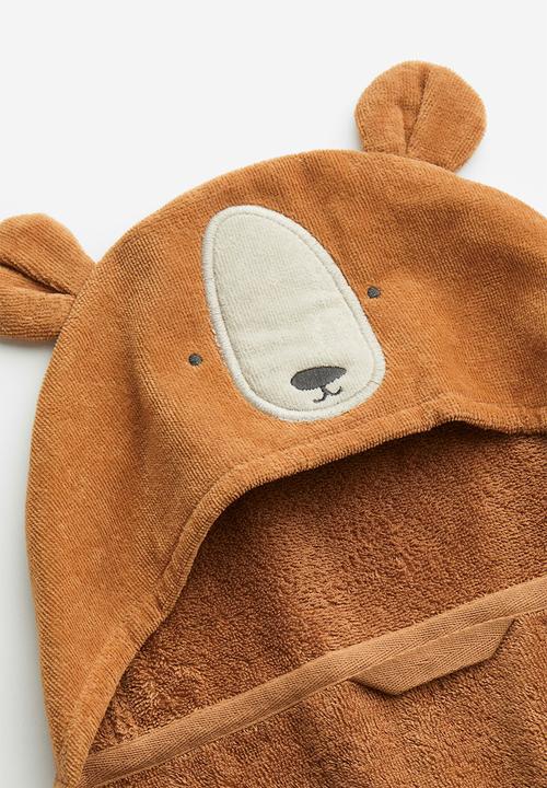 H&M - Hooded bath towel - dark beige/bear
