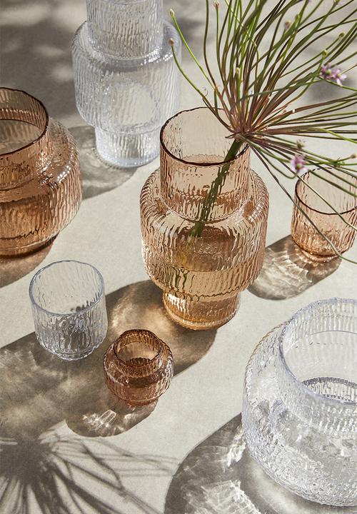 H&M - Large glass vase - beige