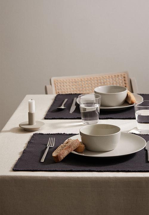 H&M - 2-pack canvas place mats - dark grey
