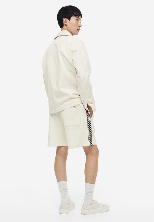 H&M - Relaxed fit jacquard-weave shorts - cream