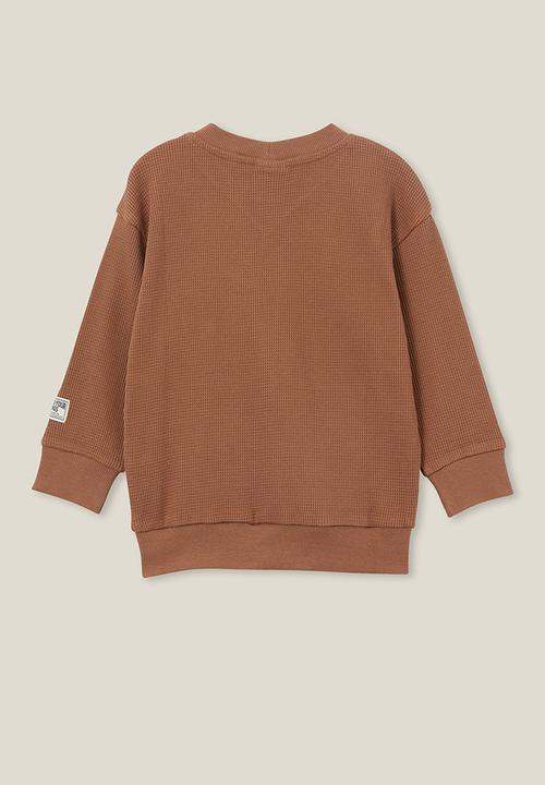 Cotton On - Long sleeve waffle pullover - coco jumbo