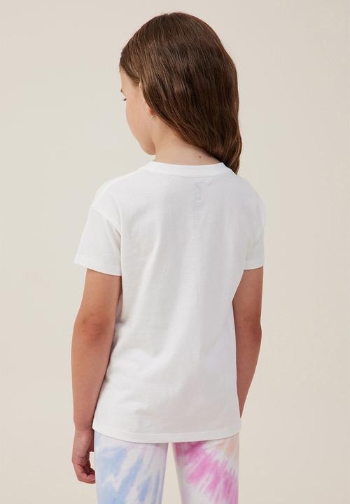 Cotton On - Poppy short sleeve print tee - vanilla/positive energy