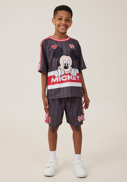 Cotton On - License soccer jersey - lcn dis rabbit grey stripe 10/mickey smile