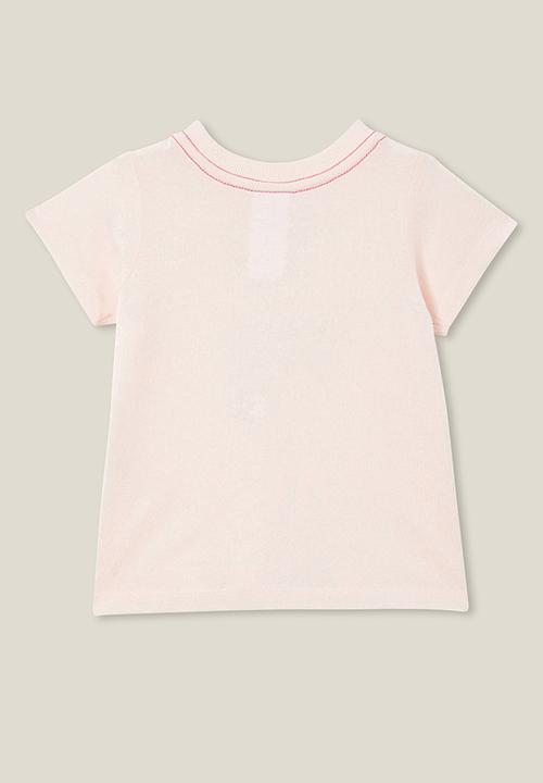 Cotton On - Jamie short sleeve tee - crystal pink/growing day by day