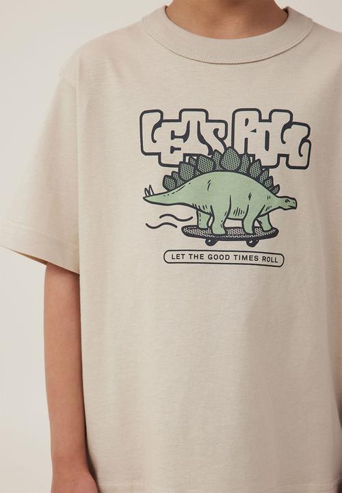 Cotton On - Jonny short sleeve print tee - rainy day/lets roll