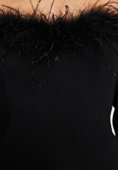 Trendyol - Faux fur cardigan - black