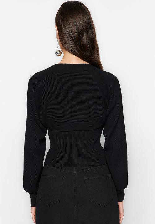 Trendyol - Faux fur cardigan - black