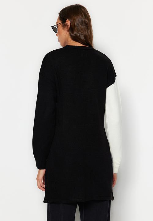 Trendyol - Colourblock knitwear sweater - black