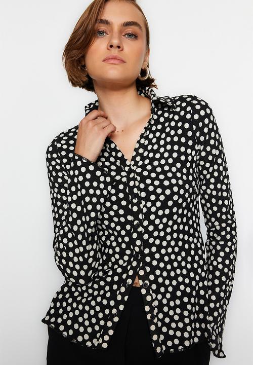 Trendyol - Polka dot shirt - black