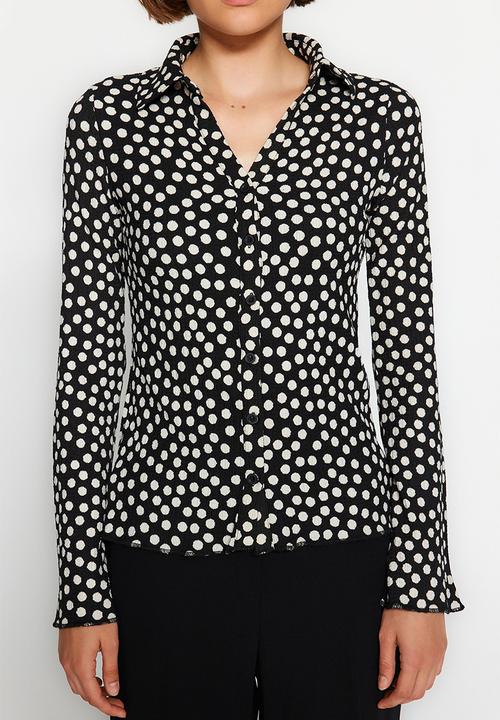 Trendyol - Polka dot shirt - black