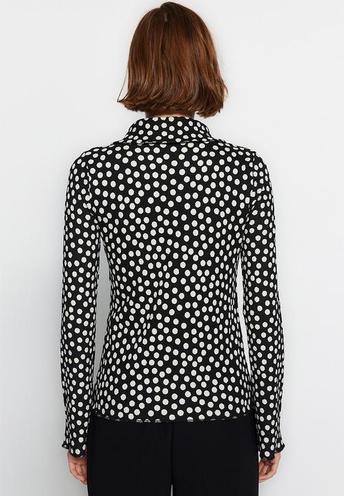 Trendyol - Polka dot shirt - black