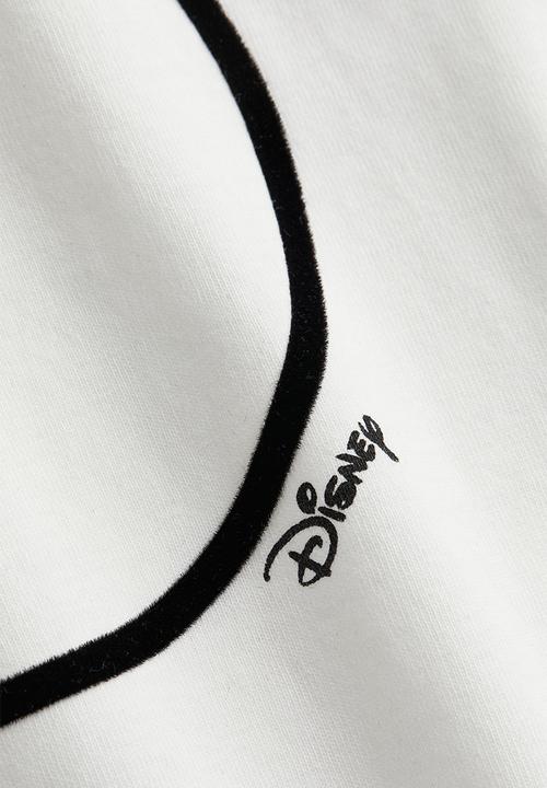 H&M - Oversized printed t-shirt - white/mickey mouse