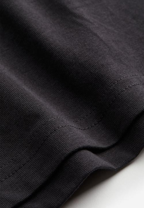 H&M - Oversized printed t-shirt - dark grey/nirvana