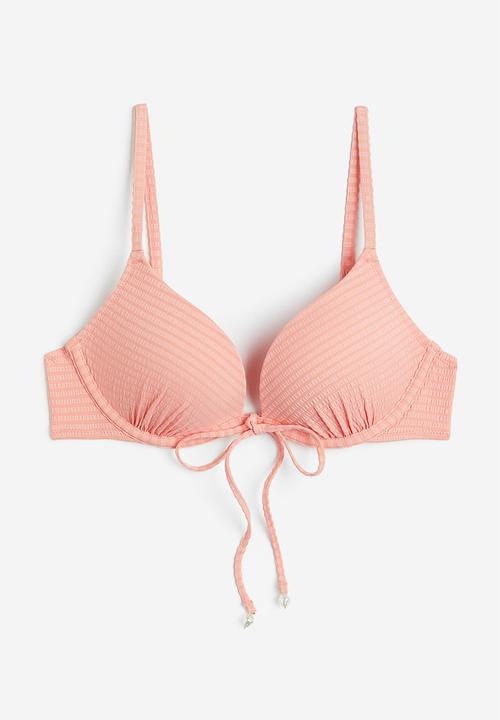 H&M - Push-up bikini top - peach pink