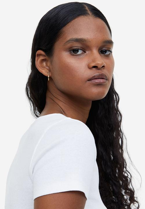 H&M - Ribbed top - white