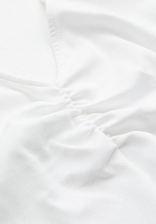 H&M - Ribbed top - white
