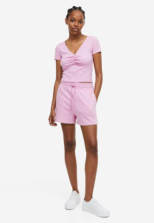 H&M - Ribbed top - light pink