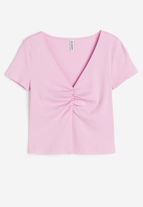 H&M - Ribbed top - light pink