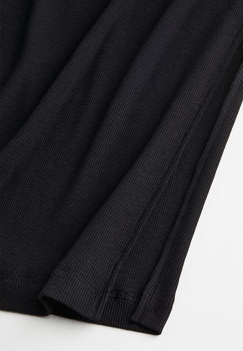 H&M - Ribbed jersey dress - black