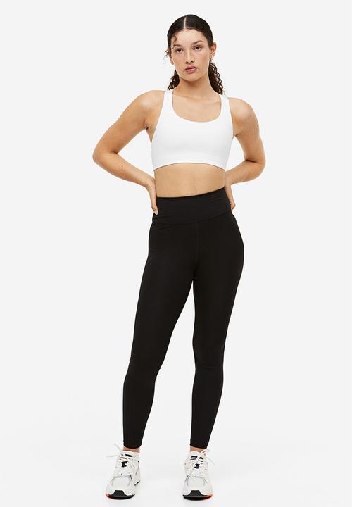 H&M - Drymove™ medium support sports bra - white
