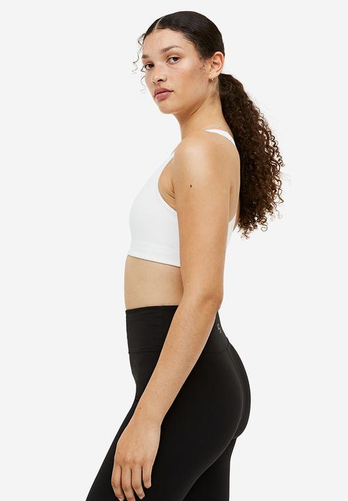 H&M - Drymove™ medium support sports bra - white