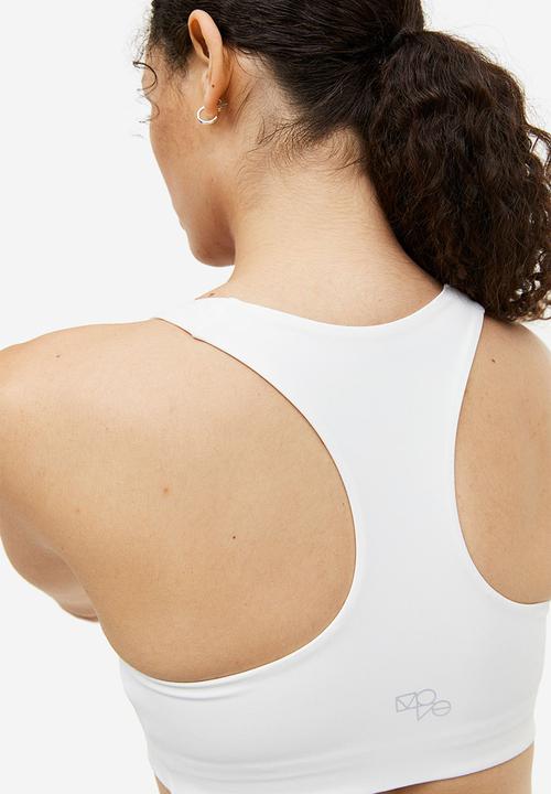 H&M - Drymove™ medium support sports bra - white